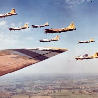 Boeing B-17 Flying Fortresses of the 447th Bomb Group Color Photographs